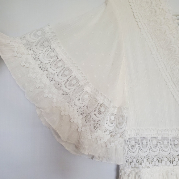 SOUTHERN FRIED CHICS DRESS WESTERN RODEO BOHO COASTAL COWGIRL CREAM WOMENS ( L ) - Picture 7 of 16